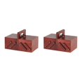 thumbnail image 1 of Ounissouiy Foldable Sewing Box Thread Scissors Jewelry Boxes Sew Basket Rojo 2piezas, 1 of 1