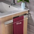 thumbnail image 5 of Adhesivo autoadhesivo de fácil ajuste, toallero de acero inoxidable para baño, cocina, ahorro de espacio, acero inoxidable SUS 304 (37 cm), 5 of 5