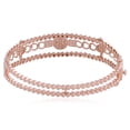 thumbnail image 3 of 1.45 TCW Solid 18 Kt Rose Gold SI Clarity HI Color Diamond Bubble Band & Linked Chain Bangle/Bracelet, 3 of 5