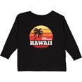 thumbnail image 3 of Inktastic Maui Hawaii Retro Sunset Boys or Girls Long Sleeve Toddler T-Shirt, 3 of 5
