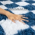 thumbnail image 2 of SARAG 6x9ft Sage White Sand Green Checkered Rug, Big Fluffy Plaid Area Rugs For Bedroom Living Room, Modren Indoor Rug For Kids Girls Room, Nursery Dorm, Non-Slip, High Pile, 2 of 8