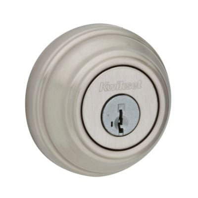 Kwikset 985 Double Cylinder Deadbolt featuring SmartKey®, Satin Nickel, (Best Double Cylinder Deadbolt)