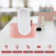 thumbnail image 3 of Caja de cosméticos - Caja de tren para almacenamiento de joyas y maquillaje con luz LED y tapa de espejo, 3 of 5