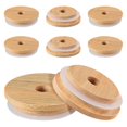 thumbnail image 2 of DOITOOL 8pcs Bottle Sealing Bamboo Lids Jar Sealing Covers Jar Bottle Lids Bottle Bamboo Covers for Cups Bottles, 2 of 4
