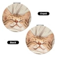 thumbnail image 2 of Kdxio Sleeping Cat In Blanket Pocket Mirror, 1X/2X Travel Makeup Mirror 2-Sided Folding Small Mirror Portable Double-Sided Magnifying Cosmetic Mirror for Gift-Round Shape, 2 of 9