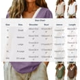 thumbnail image 4 of Cotton Linen Shirts for Women Summer Lace Trim V-Neck Tunic Tops Loose Fit Short Sleeve Tops Casual,Army Green,M, 4 of 8