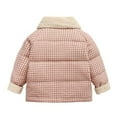 thumbnail image 4 of KYAIGUO Boys Girls Winter Puffer Jacket Outwear for Kids Baby,Kid Lapels Plaid Leisure Outdoor down Outerwear Toddler Warm Winter down Puffer Coat Cute Thick Outerwear for 2-10Years, 4 of 8