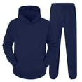 thumbnail image 4 of Jogging Suits For Men 2 Piece Set Casual Solid Color Hoodies Sweatshirt And Joggers Sweatpants Set Street Fall Winter Long Sleeve Sport Suit Set With Pocket, 4 of 4
