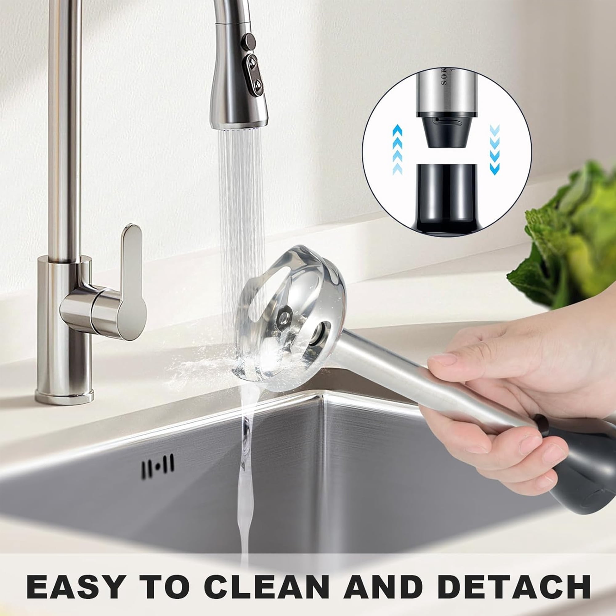 1000W Immersion Blender Handheld 4-in-1 Hand Blender Stick, Handheld Blender Stick Mixer with Egg Whisk, 700ml Beaker & 500ml Chopper Bowl