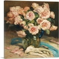 thumbnail image 1 of ARTCANVAS Roses In a Glass Jug Canvas Art Print by Fernand Toussaint - Size: 18" x 18" (0.75" Deep), 1 of 9