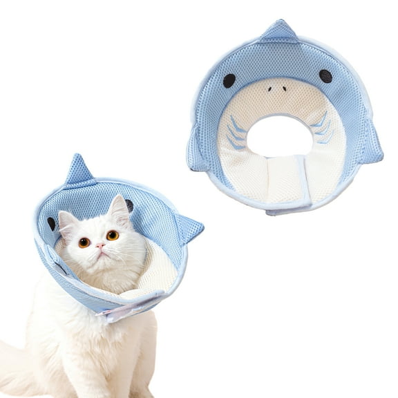 Soft Cat Recovery Collar,Cat Cone Collar Soft, Adjustable Dog Cat Cone,Dog Protective Cone Collar After Surgery,for Cats and Small Dogs - M