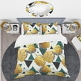 thumbnail image 2 of Designart 'Golden Foliage V' Mid-Century Modern Duvet Cover Set, 2 of 4
