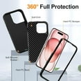 thumbnail image 2 of Allytechgroup iPhone 15 Pro Magsafe Case with Screen Protector, Military Grade Shockproof Rugged Hybrid Hard PC Back Cover Wireless Charging Bumper Phone Case for Apple iPhone 15 Pro,Black, 2 of 7