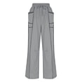 thumbnail image 4 of iHPH7 Barrel Sweatpants Women Casual Pants for Women Fall Outfits Athletic Pants for Women's Activewear Drawstring Pants Women Workout Pants Women Gray XXL, 4 of 6