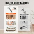 thumbnail image 3 of KFFKFF Cabinet Door Hinges, Set of 60, Full Overlay Design for Kitchen Cabinets, 100 Degree Opening Angle, Soft Closing, Hidden Style for Frameless Cabinet Type, Includes Installation Screws, 3 of 9