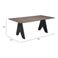 thumbnail image 2 of Pemberly Row Contemporary Wood Rectangular Dining Table Espresso, 2 of 3