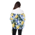 thumbnail image 4 of FORMRS Womens Scarf Winter Soft Long Big Warm Shawls Wrap Tassel Scarves, Cartoon Lemon Leaves, 4 of 9