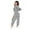 Grey, variant on HNMKIU Long Sleeve Jumpsuit for Women Cozy Hooded Fuzzy Romper with Long Pants for Autumn Winter Loungewear and Pajamas Blue,L