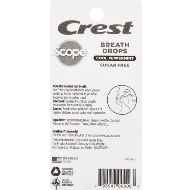 Crest Scope Breath Drops 3 Pack, Sugar-Free Peppermint photo 3