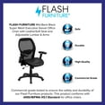 thumbnail image 3 of Flash Furniture Mid-Back Black Super Mesh Executive Swivel Office Chair with LeatherSoft Seat and Adjustable Lumbar & Arms, 3 of 6