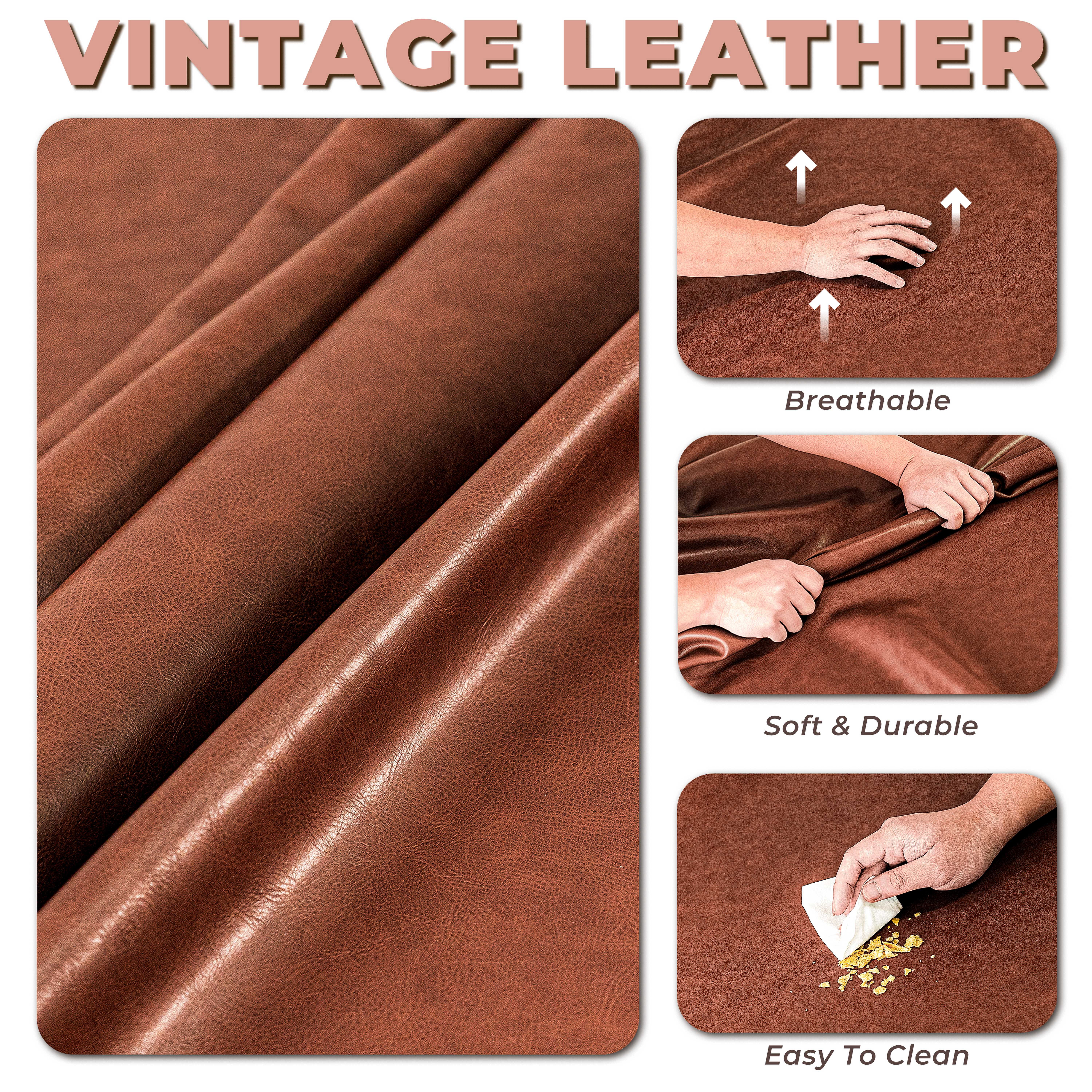 Leather Dog Bed Couch for Large Dogs up to 70lbs, Orthopedic Elevated Pet Sofa Bed with Removable & Washable Cover, Furniture Style Luxurious Dog Sofa, Brown