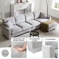 thumbnail image 6 of Oversized L-shaped Chenille Sofa with Chaise / Relax Comfortably in Living Room, Office or Apartment, 6 of 6
