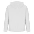thumbnail image 5 of Mens Hoodies Pullover Cotton Long Sleeve Hooded Sweatshirt with Pockets for Men Oversized Solid Color Top Hood (White 3XL), 5 of 5