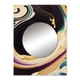 thumbnail image 2 of Designart "Swirl in Purple, Gold, and Blue II" Modern Mirror Wall Decor - Modern Purple Abstract Hallway Wall Mirror Art - 32" x 24" Inch, 2 of 5