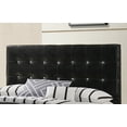 thumbnail image 3 of Lit Plateforme Grand Format en Similicuir Noir Capitonné à Losanges (Aucun Sommier Requis), 3 of 6