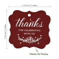 thumbnail image 7 of Inkdotpot Hang Tags Thanks For Celebrating With Us Bridal Shower-Baby Shower-Retirement-Wedding-Birthday Favor Bracket Shape Gift Tags Real Silver Foil Bonbonniere Tag Pack Of 50, 7 of 7