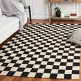 thumbnail image 4 of SAFAVIEH Martha Stewart Chelsea Checkered Area Rug, Grey/Ivory, 4' x 6', 4 of 5