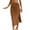 Khaki, variant on Jdlsppl Women's Pleated Bodycon Skirt High Waisted Long Drawstring Knit Side Slit Midi Tean Length Black 4-6