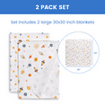 thumbnail image 3 of Delta Children 100% Cotton Flannel Baby Receiving Blankets for Girls and Boys – 30x30 Inches (Pack of 2), Space Exploration, 3 of 15