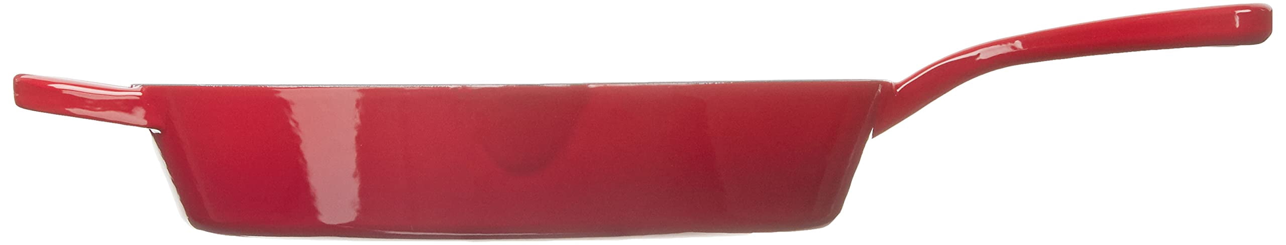 Crock-Pot Artisan 12 Inch Enameled Cast Iron Skillet in Scarlet Red