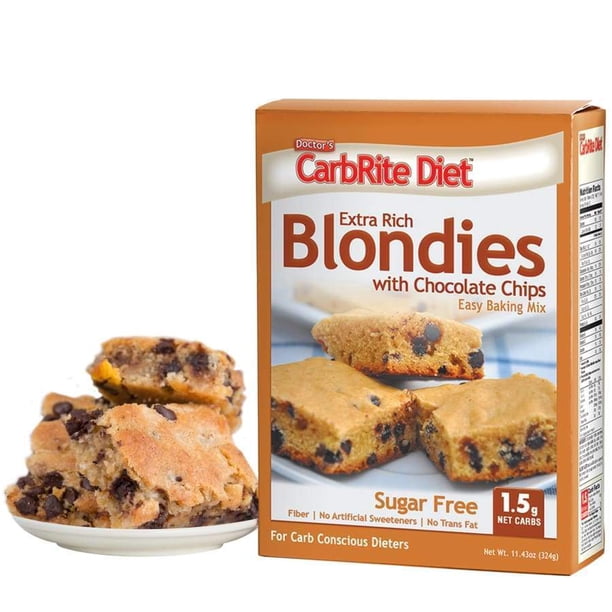 Carbrite Diet Sugar Free Blondie Mix With Chocolate Chips Walmart Com Walmart Com