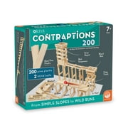 MindWare KEVA Contraptions 200 Plank Set - 200 Wooden Planks, 2 Specially Designed Lightweight Balls for Maximum Action & Idea Book - S.T.E.M. Learning for Kids - Ages 7+