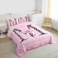 thumbnail image 3 of Homewish Personalized Initial Letter M 2pcs Bedding Comforter Set for Kids Children Girls,Leopard Print Twin Comforter Sets,Dreamy Princess Bow Breathable Bedding Set,Luxury Bedroom Decor,Reversible, 3 of 8