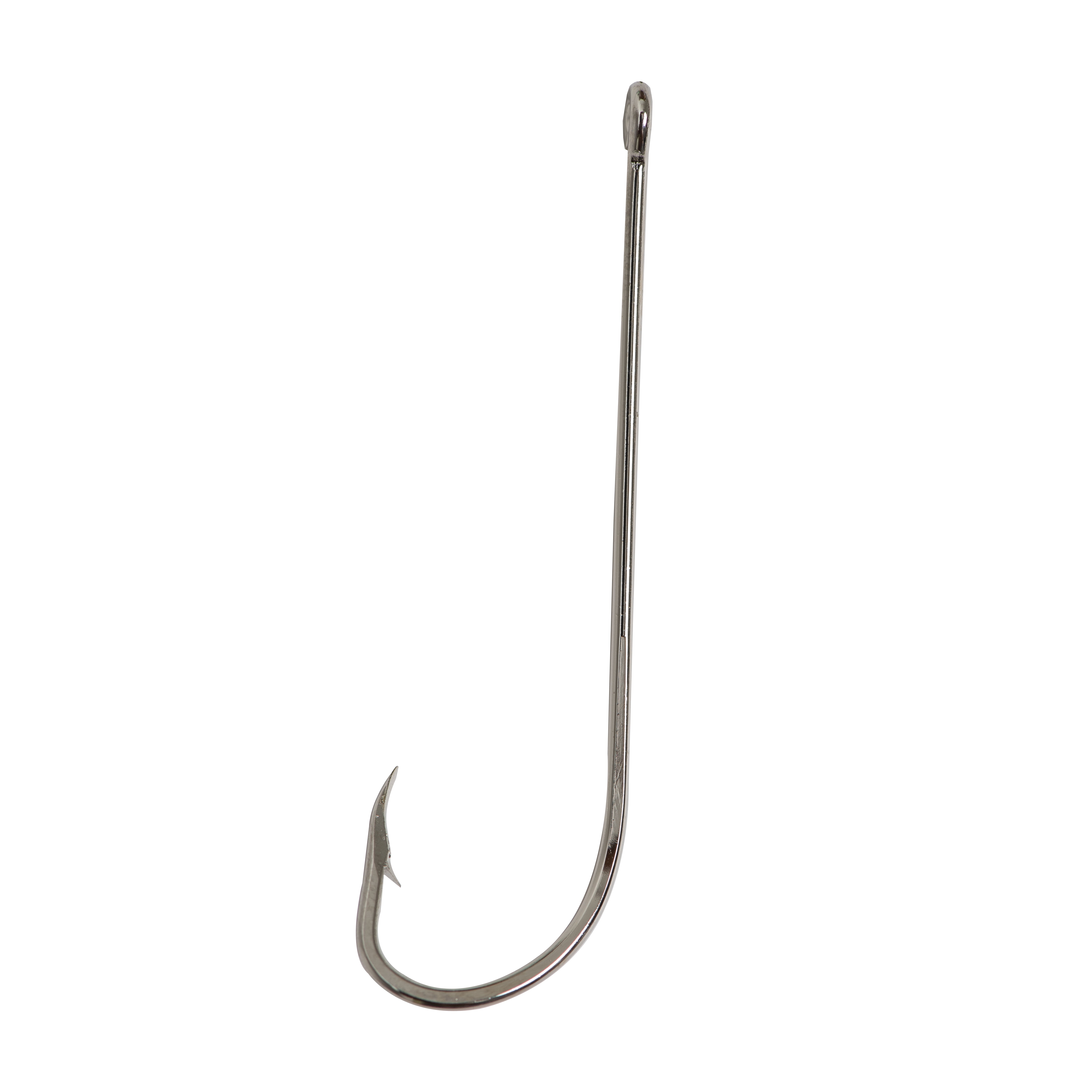 (4 pack) Mustad Long Shank Beak Hook (Nickel) - Size: 3/0 8pc