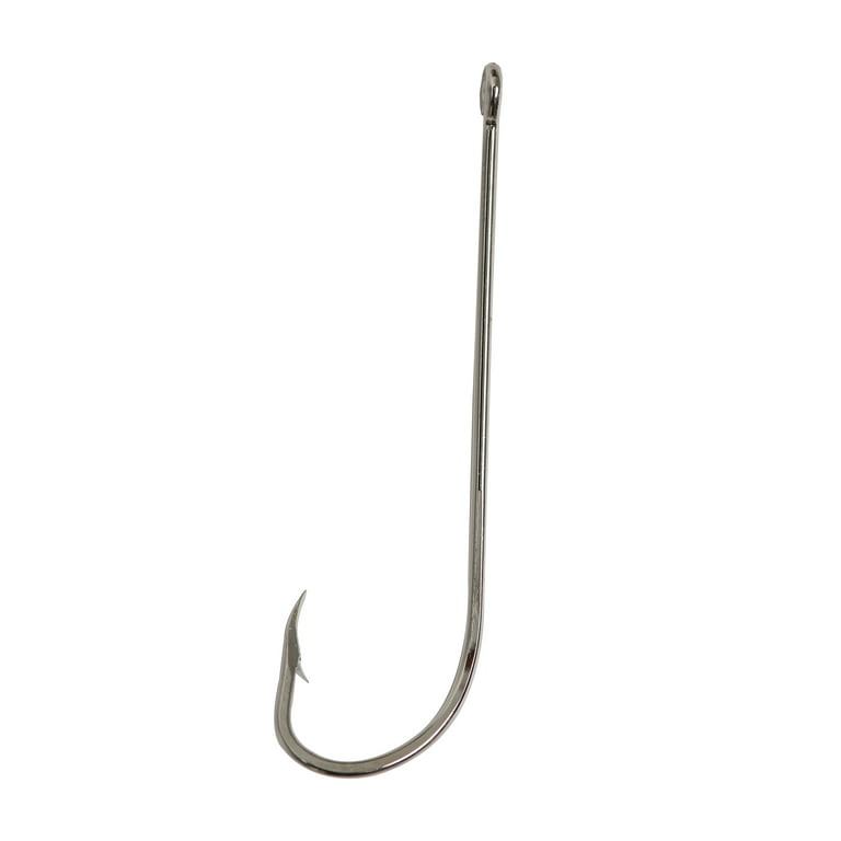 Mustad Long Shank Beak Hook (Nickel) - Size: #6 12pc 