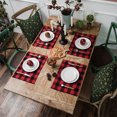 thumbnail image 5 of Grrvtrz Christmas Plaid Placemats Polyester Reversible Red and Check Place Mats Christmas Dining Table Decorations Coffee Mats Kitchen Table Mats,Decoration Supplies,Home Decor, 5 of 5