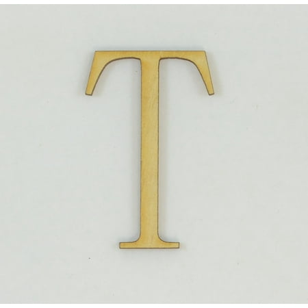 1 Pc, 5 Inch X 1/4 Inch Thick Fangsong Font Wood Letters T For Direction Use Or Decor