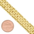 thumbnail image 2 of Gold Plated Ridge Textured Links In Brick Pattern Bracelet, 8 Inch, 2 of 7