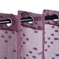 thumbnail image 3 of Superior Floral Sheer Curtain Panel 2 Piece Set, 52" x 63", Vineyard Wine, 3 of 4