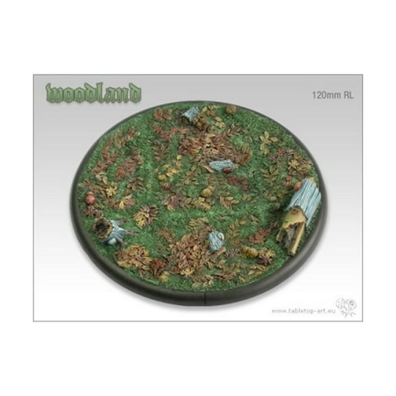 Tabletop Art 120mm Round Base w/Lip - Woodland New