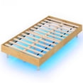 thumbnail image 2 of Costway Twin Size Floating Bed Frame with LED Lights, 12 Inch Modern Wood Platform Bed, 2 of 10