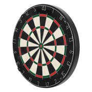 17.7" Self-Healing Sisal Dartboard with 6 Steel Tip Darts & Scoring Kit, Staple-Free Bullseye for Party Game Room