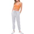 thumbnail image 3 of Made by Olivia Women's Solid Knit Ribbed Seamless Double Strap Triangle Brami Crop Tank Top, 3 of 6