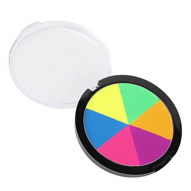 Paleta de pintura fácil de usar que brilla en la oscuridad 6 colores pintura para el rostro y el cuerpo a base de agua segura para niños y adultos para Navidad fiesta de ANGGREK Otros