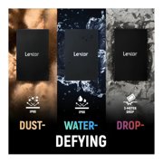Lexar ARMOR 700 2TB USB 3.2 Gen 2x2 Portable SSD with IP66 Water and Dust Protection (Black)