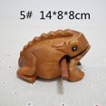 thumbnail image 1 of Rana de la suerte de madera, artesanía tradicional tailandesa, instrumento musical que croa, decoración para el hogar y la oficina, adorno tallado Fengshui, juguete para niños, regalo, 1 of 5